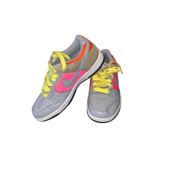Nike Shoes - Nike Air Dunk Low Gray Laser*RARE YELLOW LACE*Pink Womens 6~2007